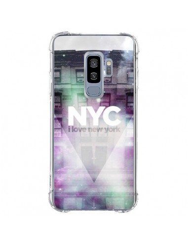 Coque Samsung S9 Plus I Love New York City Violet Vert - Javier Martinez