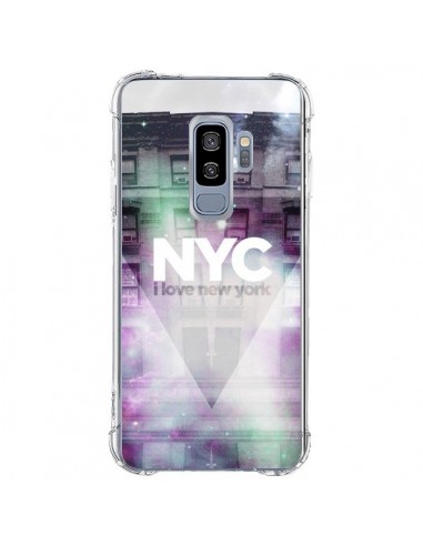 Coque Samsung S9 Plus I Love New York City Violet Vert - Javier Martinez