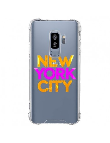 Coque Samsung S9 Plus New York City NYC Orange Rose Transparente - Javier Martinez