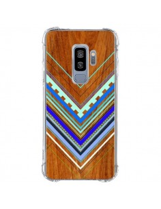 Coque Samsung S9 Plus Azteque Arbutus Blue Bois Aztec...