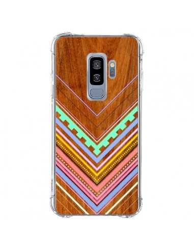 Coque Samsung S9 Plus Azteque Arbutus Pastel Bois Aztec Tribal - Jenny Mhairi