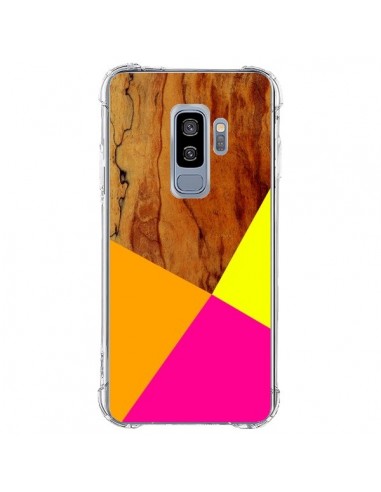 Coque Samsung S9 Plus Wooden Colour Block Bois Azteque Aztec Tribal - Jenny Mhairi