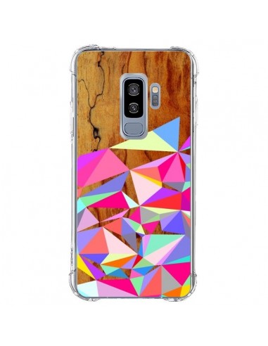 Coque Samsung S9 Plus Wooden Multi Geo Bois Azteque Aztec Tribal - Jenny Mhairi