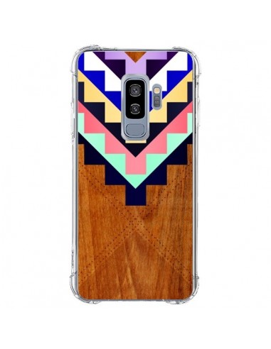 Coque Samsung S9 Plus Wooden Tribal Bois Azteque Aztec Tribal - Jenny Mhairi