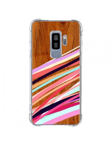 Coque Samsung S9 Plus Wooden Waves Coral Bois Azteque Aztec Tribal - Jenny Mhairi