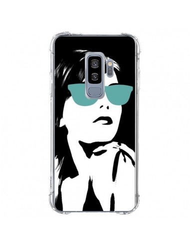 Coque Samsung S9 Plus Fille Lunettes Bleues - Jonathan Perez