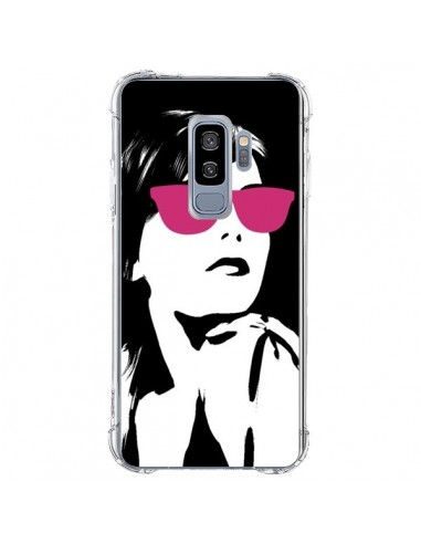 Coque Samsung S9 Plus Fille Lunettes Roses - Jonathan Perez