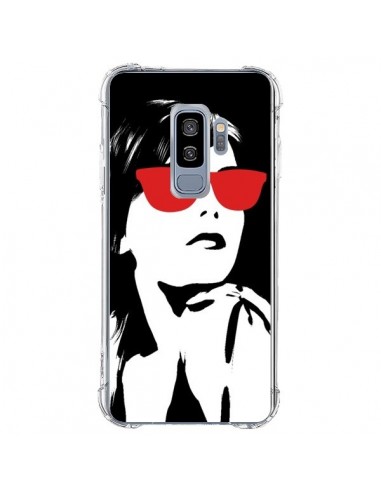 Coque Samsung S9 Plus Fille Lunettes Rouges - Jonathan Perez