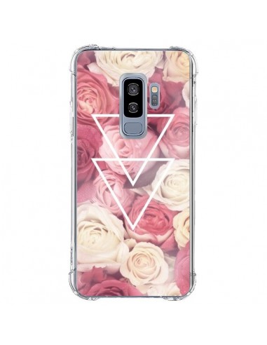 Coque Samsung S9 Plus Roses Triangles Fleurs - Jonathan Perez