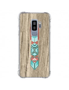 Coque Samsung S9 Plus Totem Tribal Azteque Bois Wood -...