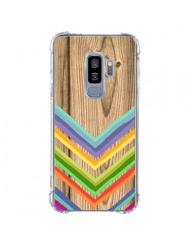 Coque Samsung S9 Plus Tribal Azteque Bois Wood - Jonathan Perez