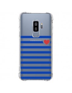 Coque Samsung S9 Plus Mariniere Coeur Love Transparente -...