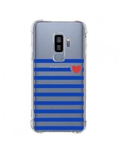 Coque Samsung S9 Plus Mariniere Coeur Love Transparente - Jonathan Perez