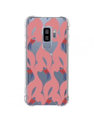 Coque Samsung S9 Plus Flamant Rose Flamingo Transparente - Dricia Do