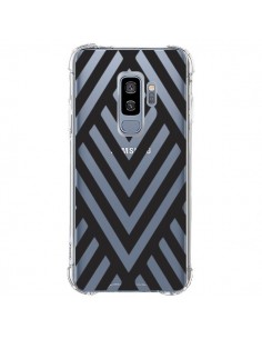Coque Samsung S9 Plus Geometric Azteque Noir Transparente...