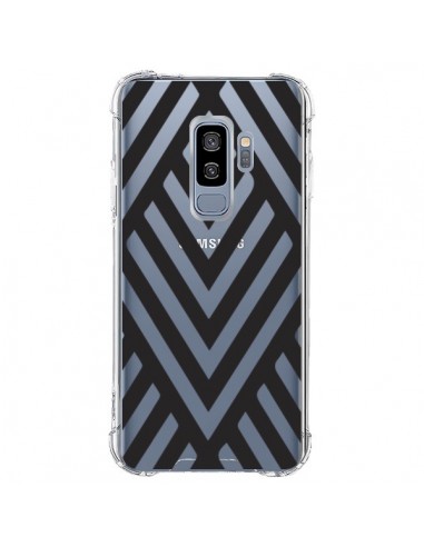 Coque Samsung S9 Plus Geometric Azteque Noir Transparente - Dricia Do