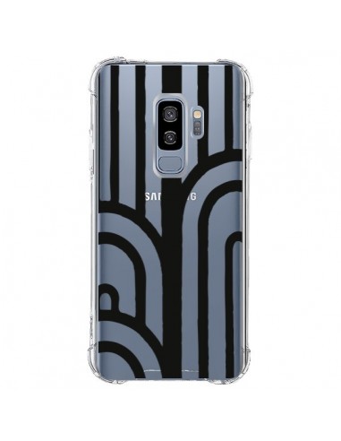 Coque Samsung S9 Plus Geometric Noir Transparente - Dricia Do