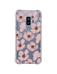 Coque Samsung S9 Plus Fleurs Roses Flower Transparente -...