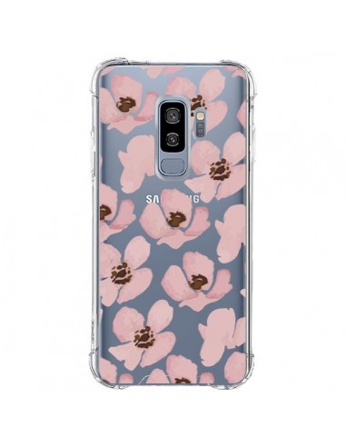 Coque Samsung S9 Plus Fleurs Roses Flower Transparente - Dricia Do