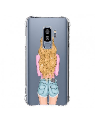 Coque Samsung S9 Plus Blonde Don't Care Transparente - kateillustrate