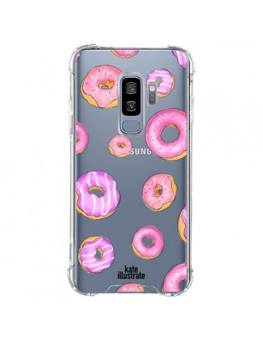 Coque Samsung S9 Plus Pink Donuts Rose Transparente - kateillustrate