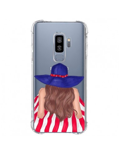 Coque Samsung S9 Plus Beah Girl Fille Plage Transparente - kateillustrate