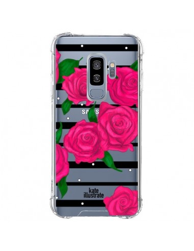 Coque Samsung S9 Plus Roses Rose Fleurs Flowers Transparente - kateillustrate