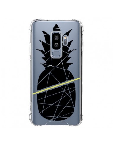 Coque Samsung S9 Plus Ananas Noir Transparente - Koura-Rosy Kane