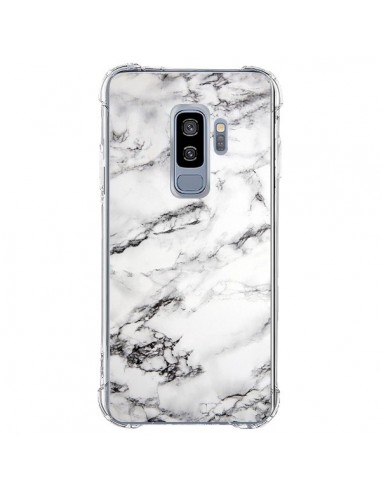 Coque Samsung S9 Plus Marbre Marble Blanc White - Laetitia