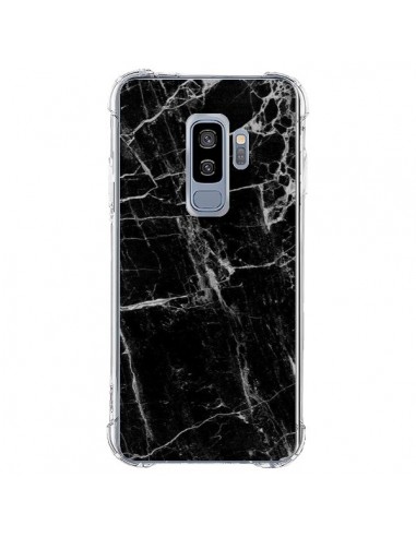 Coque Samsung S9 Plus Marbre Marble Noir Black - Laetitia