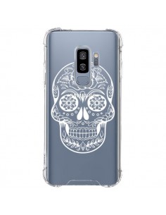 Coque Samsung S9 Plus Tête de Mort Mexicaine Blanche...