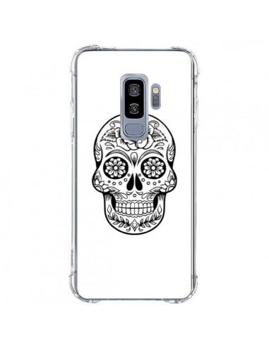 Coque Samsung S9 Plus Tête de Mort Mexicaine Noir - Laetitia