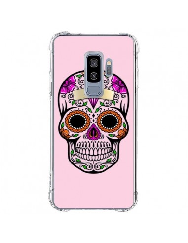 Coque Samsung S9 Plus Tête de Mort Mexicaine Rose Multicolore - Laetitia
