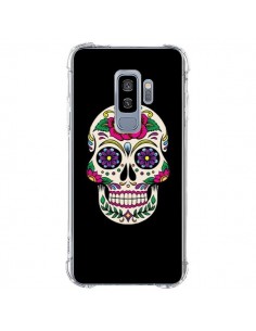 Coque Samsung S9 Plus Tête de Mort Mexicaine Multicolore...