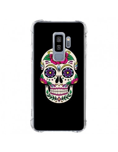 Coque Samsung S9 Plus Tête de Mort Mexicaine Multicolore Noir - Laetitia
