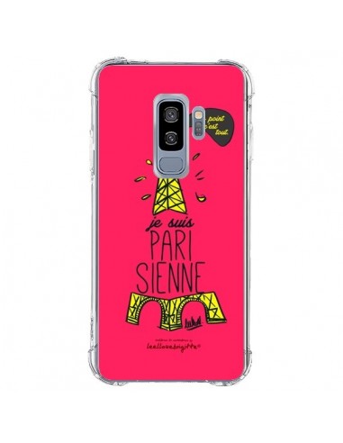 Coque Samsung S9 Plus Je suis Parisienne La Tour Eiffel Rose - Leellouebrigitte