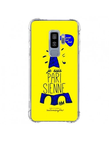 Coque Samsung S9 Plus Je suis Parisienne La Tour Eiffel Jaune - Leellouebrigitte