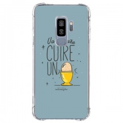 Coque Samsung S9 Plus Va te faire cuir un oeuf gris -...