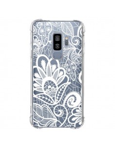 Coque Samsung S9 Plus Lace Fleur Flower Blanc...