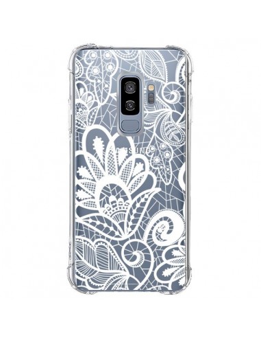 Coque Samsung S9 Plus Lace Fleur Flower Blanc Transparente - Petit Griffin