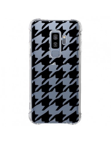 Coque Samsung S9 Plus Vichy Gros Carre noir Transparente - Petit Griffin