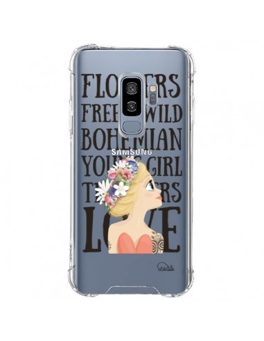 Coque Samsung S9 Plus Flowers Love Transparente - Lolo Santo