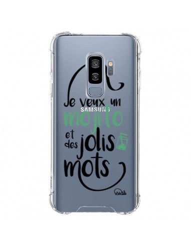 Coque Samsung S9 Plus Je veux un mojito et des jolis mots Transparente - Lolo Santo