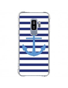 Coque Samsung S9 Plus Ancre Voile Marin Navy Blue - Mary...