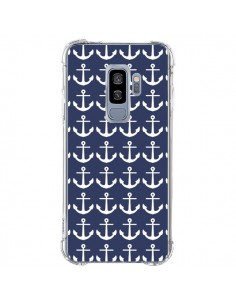 Coque Samsung S9 Plus Ancre Marin Bleu Anchors Navy -...