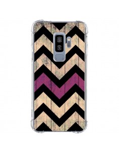 Coque Samsung S9 Plus Chevron Vintage Bois Wood - Mary...