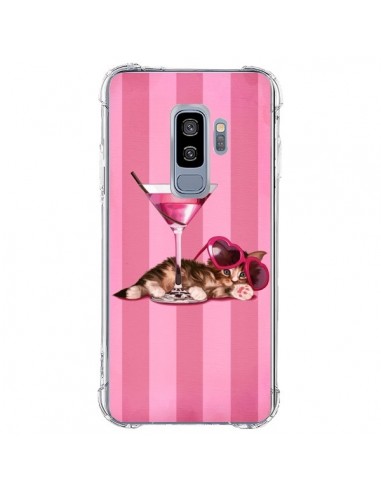 Coque Samsung S9 Plus Chaton Chat Kitten Cocktail Lunettes Coeur - Maryline Cazenave