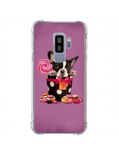 Coque Samsung S9 Plus Chien Dog Boite Noeud Papillon Pois...