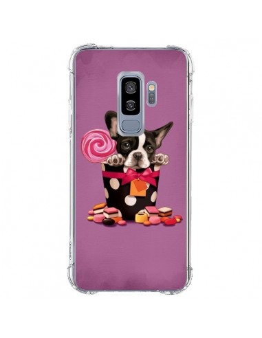Coque Samsung S9 Plus Chien Dog Boite Noeud Papillon Pois Bonbon - Maryline Cazenave