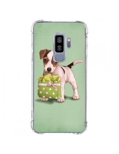 Coque Samsung S9 Plus Chien Dog Shopping Sac Pois Vert - Maryline Cazenave